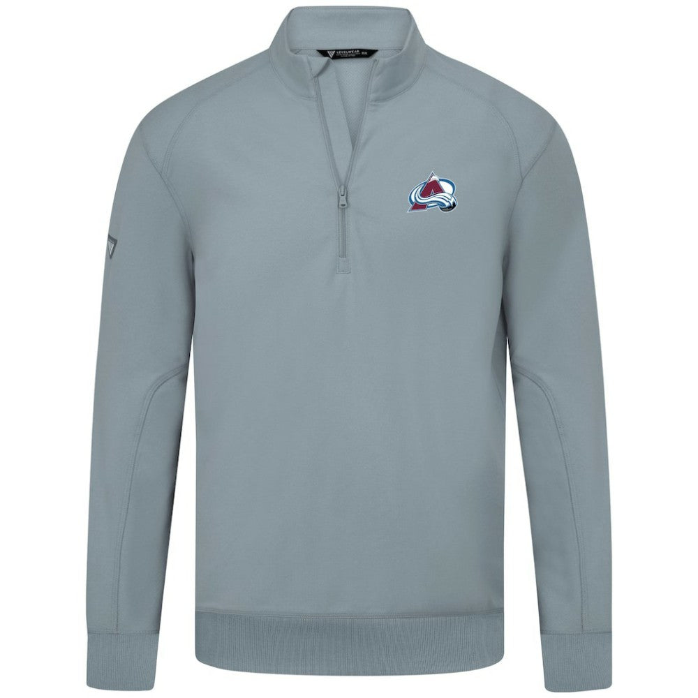 Colorado Avalanche Levelwear Upright Tri-Blend Quarter-Zip Pullover Gray