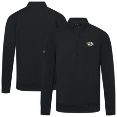 Nashville Predators Levelwear Upright Tri-Blend Quarter-Zip Pullover Black