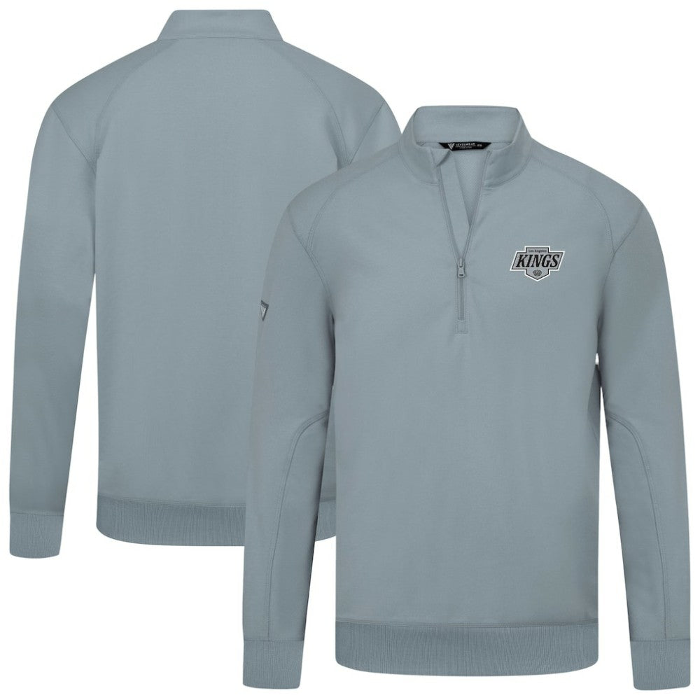 Los Angeles Kings Levelwear Upright Tri-Blend Quarter-Zip Pullover Gray