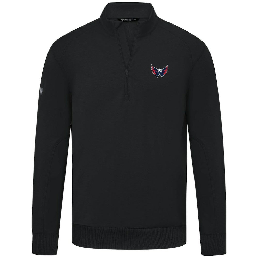 Washington Capitals Levelwear Upright Tri-Blend Quarter-Zip Pullover Black