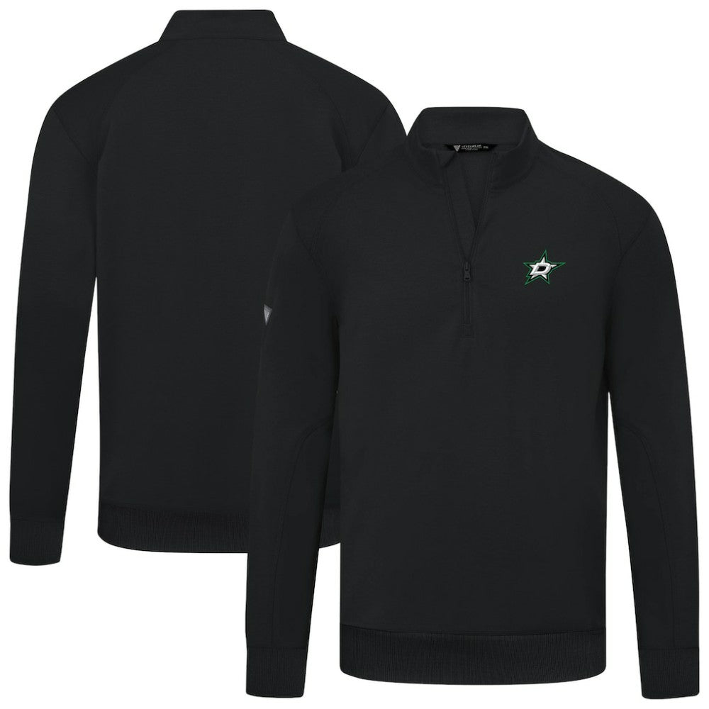 Dallas Stars Levelwear Upright Tri-Blend Quarter-Zip Pullover Black