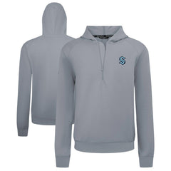 Seattle Kraken Levelwear Technic Quarter-Zip Pullover Hoodie Gray