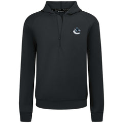 Vancouver Canucks Levelwear Technic Quarter-Zip Pullover Hoodie Black