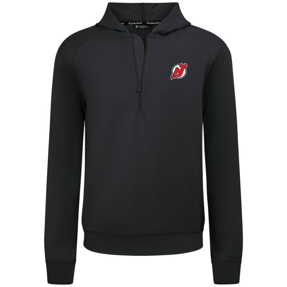 New Jersey Devils Levelwear Technic Quarter-Zip Pullover Hoodie Black