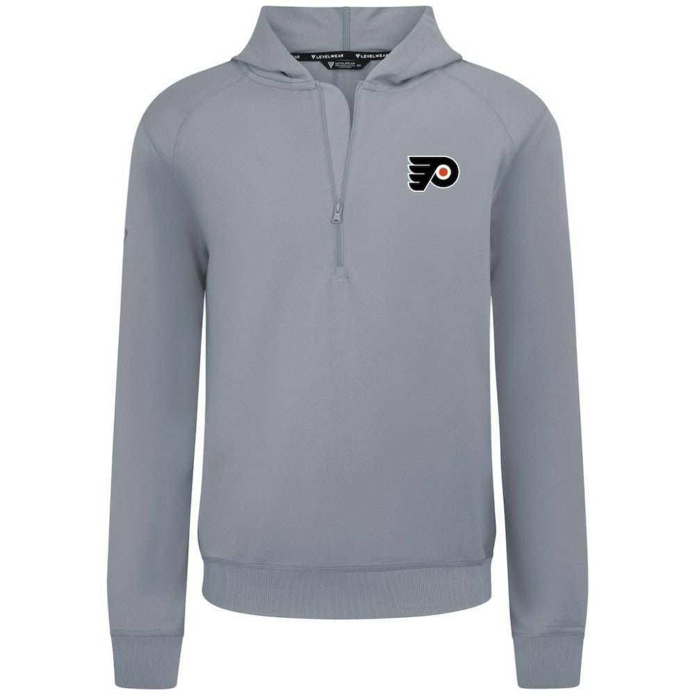 Philadelphia Flyers Levelwear Technic Quarter-Zip Pullover Hoodie Gray