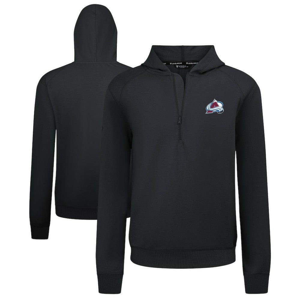 Colorado Avalanche Levelwear Technic Quarter-Zip Pullover Hoodie Black