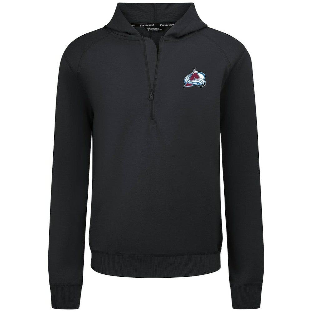 Colorado Avalanche Levelwear Technic Quarter-Zip Pullover Hoodie Black