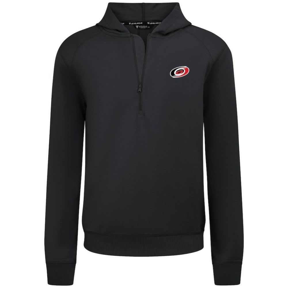 Carolina Hurricanes Levelwear Technic Quarter-Zip Pullover Hoodie Black