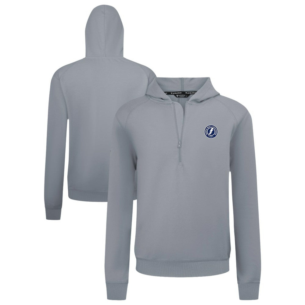 Tampa Bay Lightning Levelwear Technic Quarter-Zip Pullover Hoodie Gray