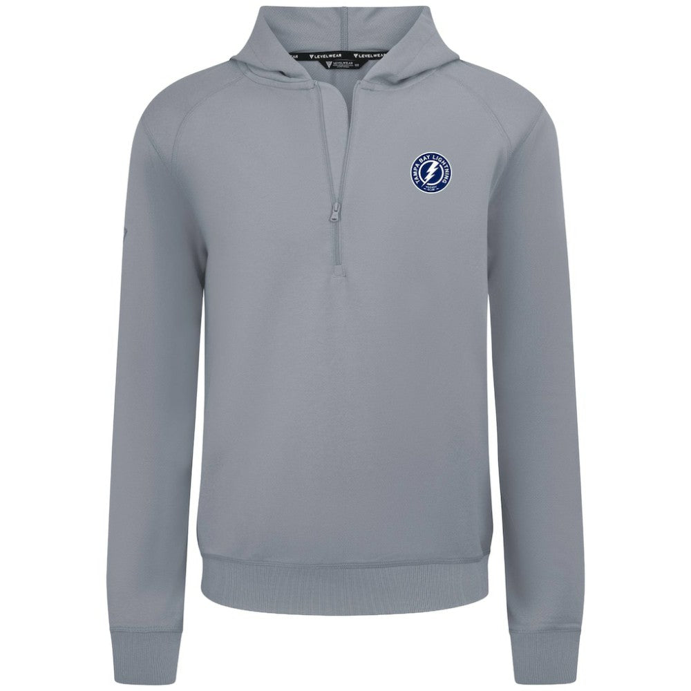 Tampa Bay Lightning Levelwear Technic Quarter-Zip Pullover Hoodie Gray