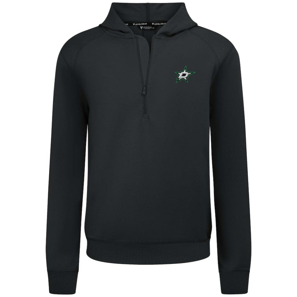 Dallas Stars Levelwear Technic Quarter-Zip Pullover Hoodie Black