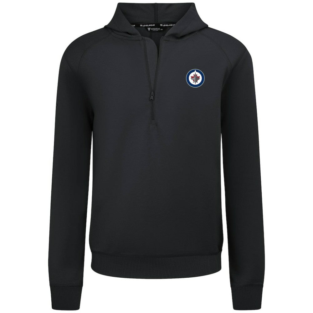 Winnipeg Jets Levelwear Technic Quarter-Zip Pullover Hoodie Black