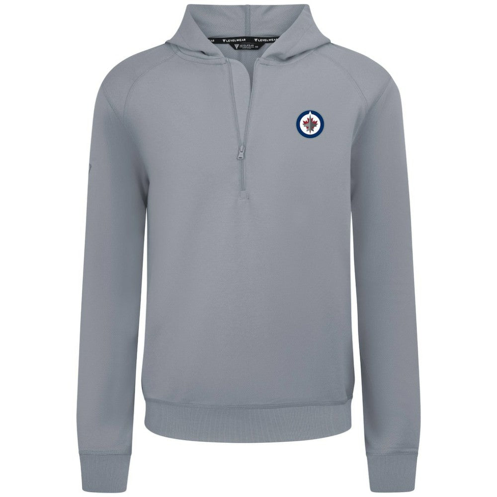 Winnipeg Jets Levelwear Technic Quarter-Zip Pullover Hoodie Gray