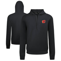 Calgary Flames Levelwear Technic Quarter-Zip Pullover Hoodie Black