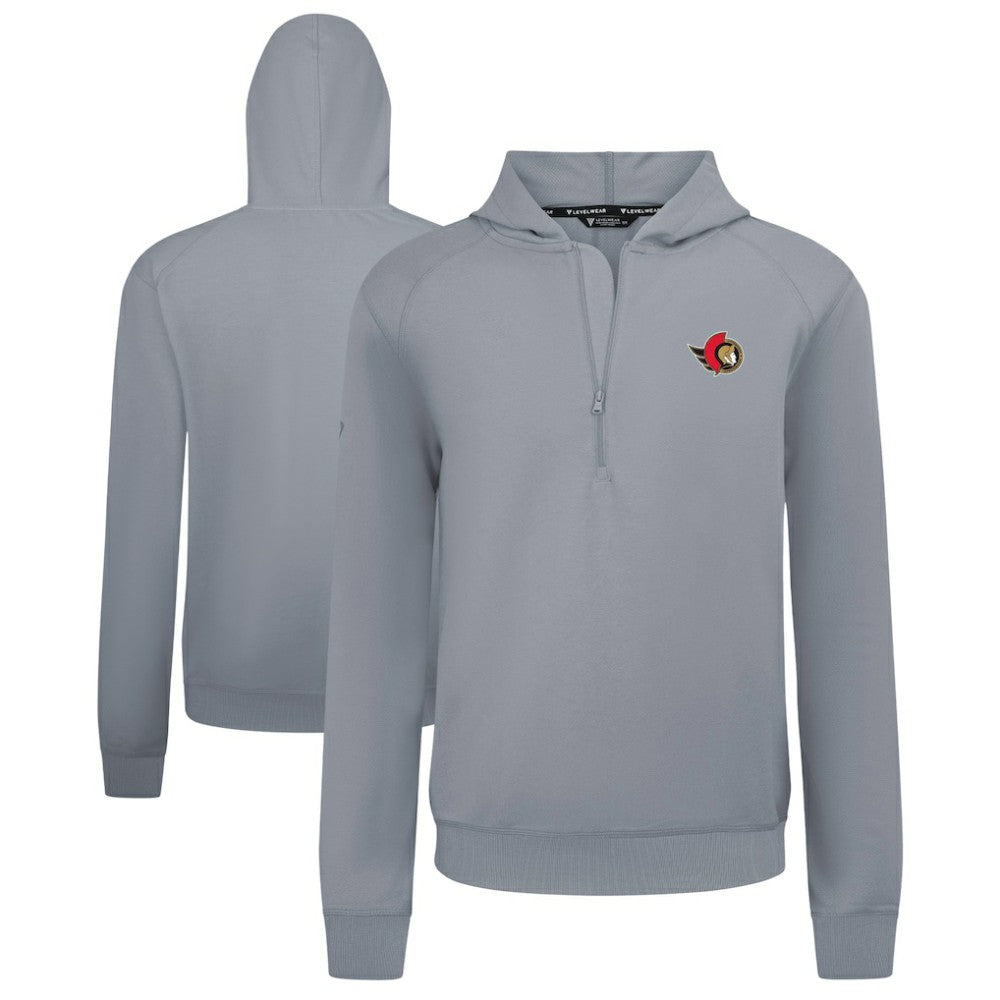 Ottawa Senators Levelwear Technic Quarter-Zip Pullover Hoodie Gray