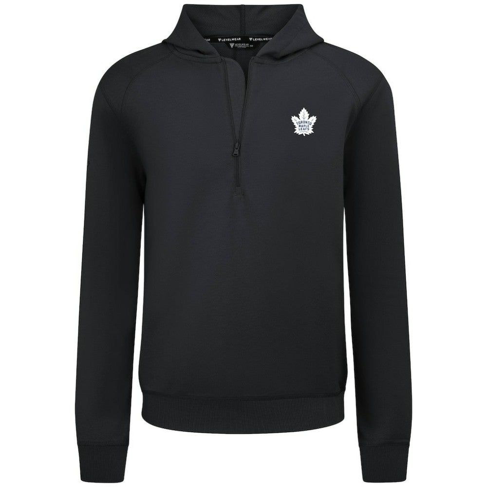 Toronto Maple Leafs Levelwear Technic Quarter-Zip Pullover Hoodie Black