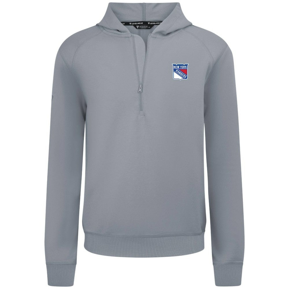 New York Rangers Levelwear Technic Quarter-Zip Pullover Hoodie Gray