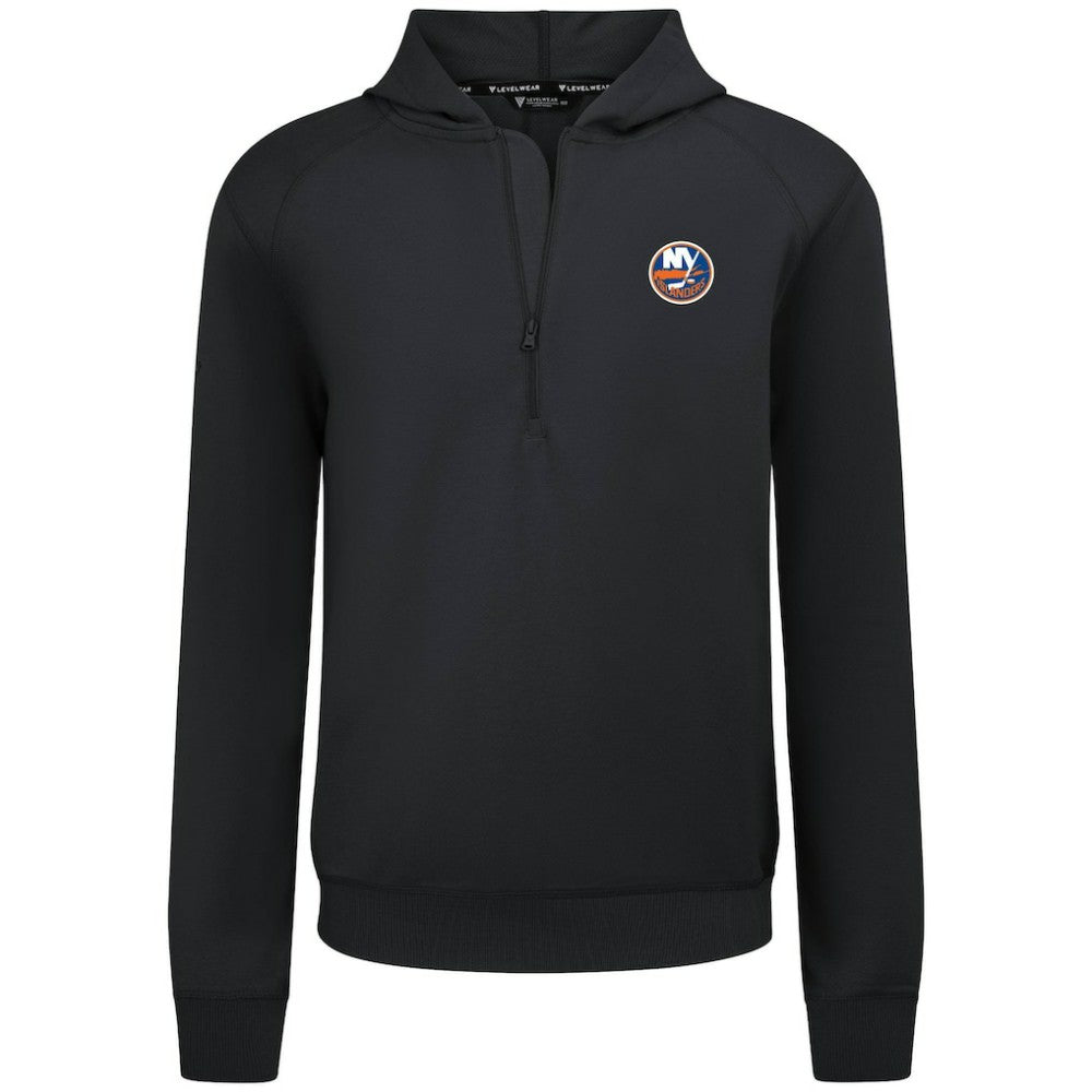 New York Islanders Levelwear Technic Quarter-Zip Pullover Hoodie Black