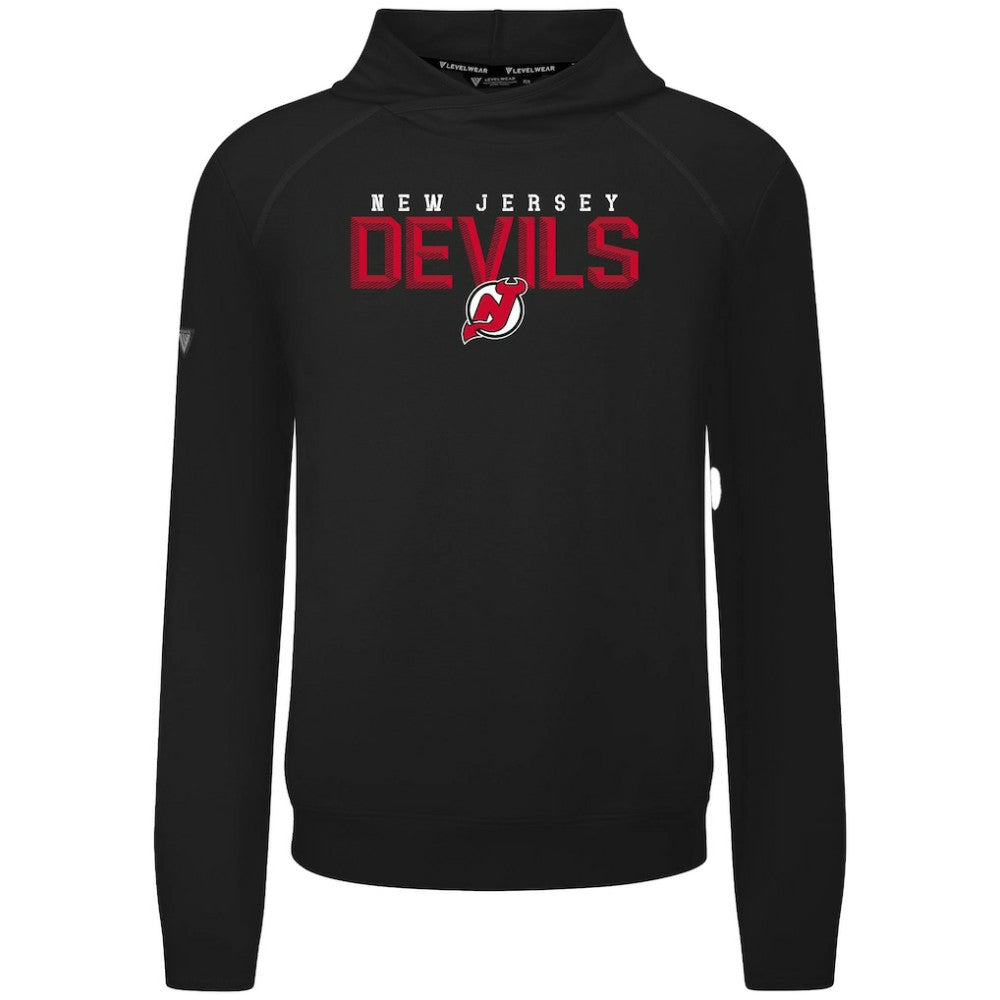 New Jersey Devils Levelwear Mandate Carve Tri-Blend Pullover Hoodie Black