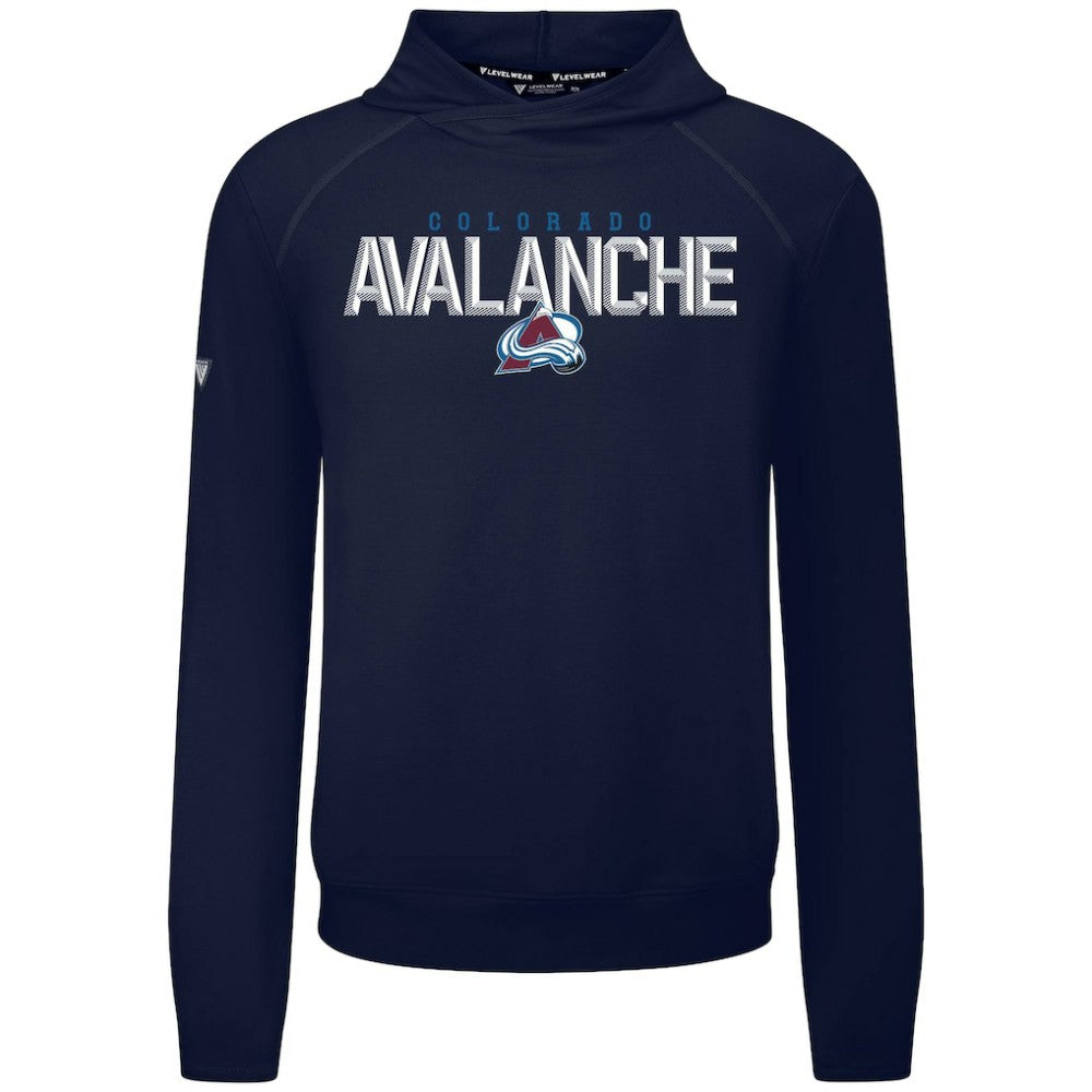 Colorado Avalanche Levelwear Mandate Carve Tri-Blend Pullover Hoodie Navy