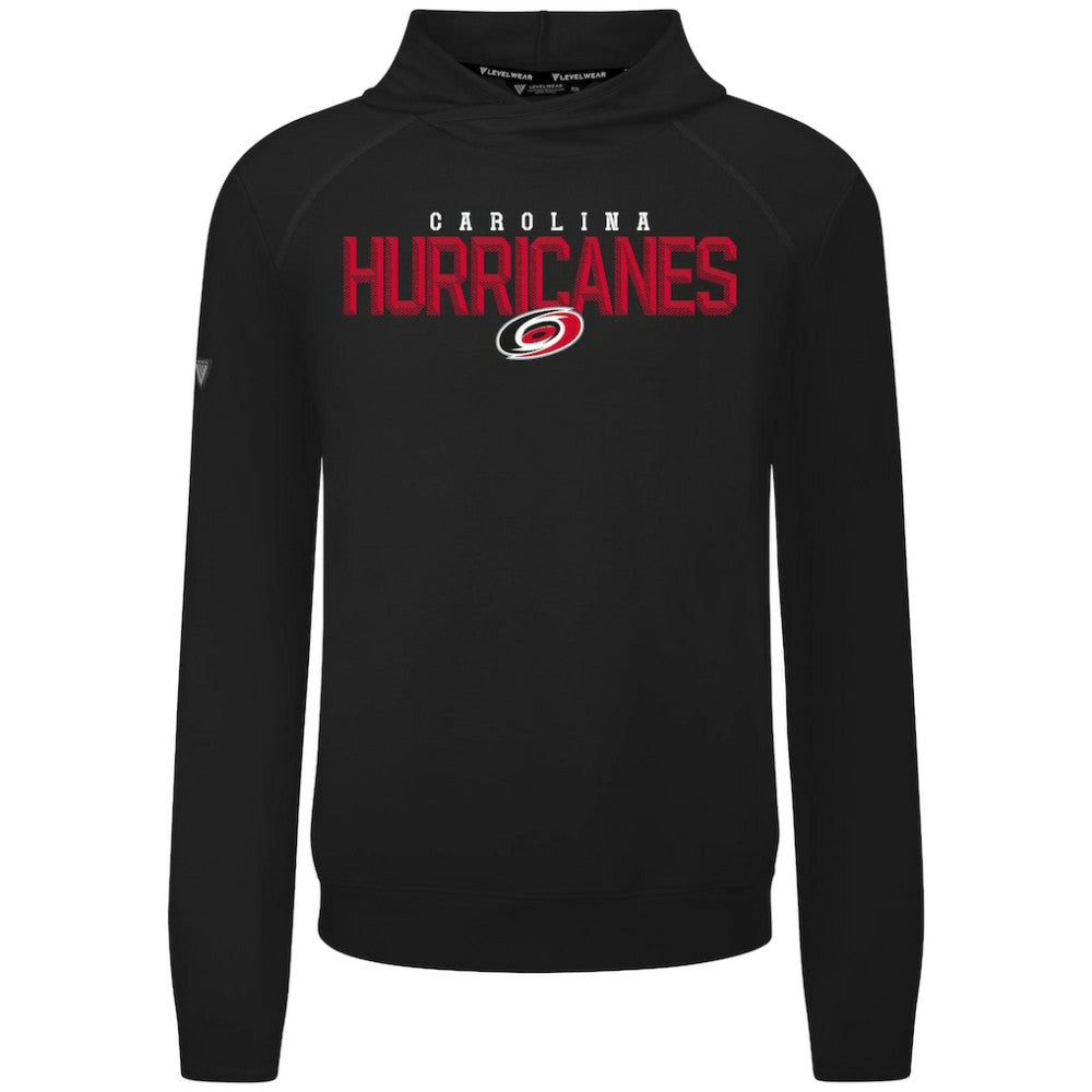 Carolina Hurricanes Levelwear Mandate Carve Tri-Blend Pullover Hoodie Black