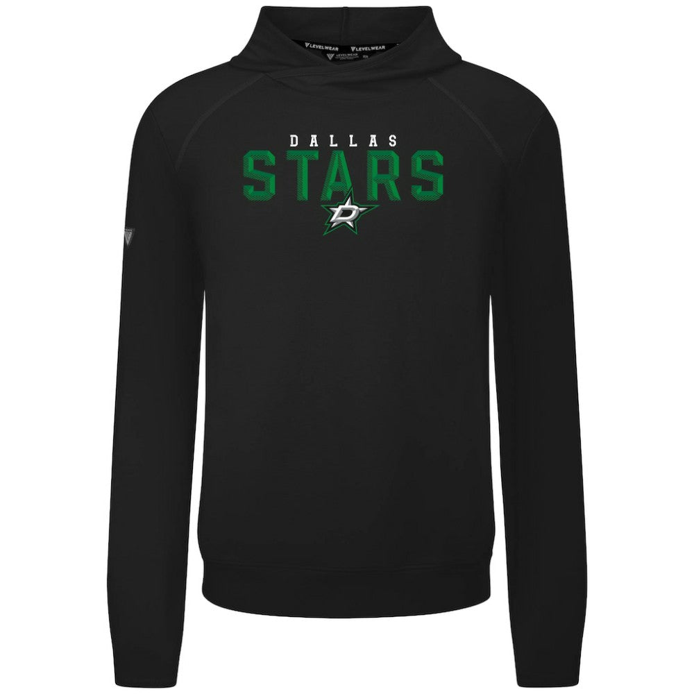 Dallas Stars Levelwear Mandate Carve Tri-Blend Pullover Hoodie Black