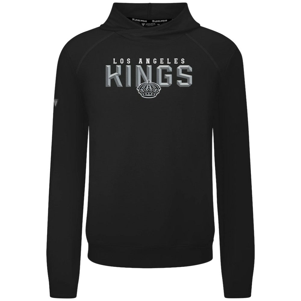Los Angeles Kings Levelwear Mandate Carve Tri-Blend Pullover Hoodie Black