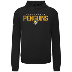 Pittsburgh Penguins Levelwear Mandate Carve Tri-Blend Pullover Hoodie Black