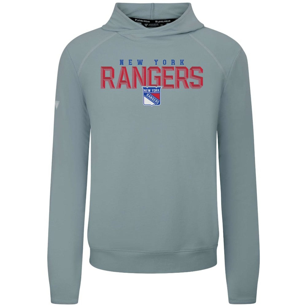 New York Rangers Levelwear Mandate Carve Tri-Blend Pullover Hoodie Gray