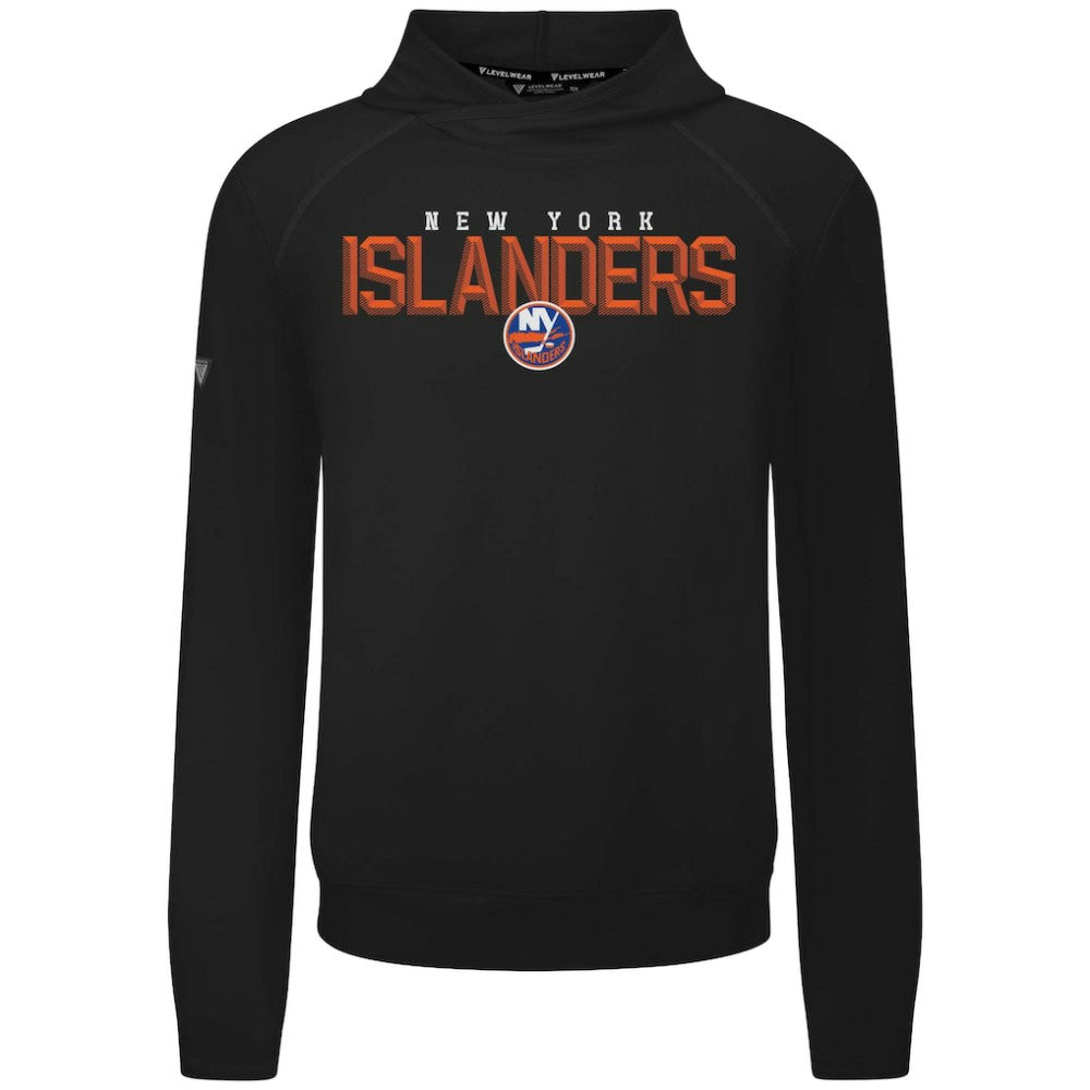 New York Islanders Levelwear Mandate Carve Tri-Blend Pullover Hoodie Black