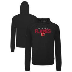 Calgary Flames Levelwear Mandate Carve Tri-Blend Pullover Hoodie Black