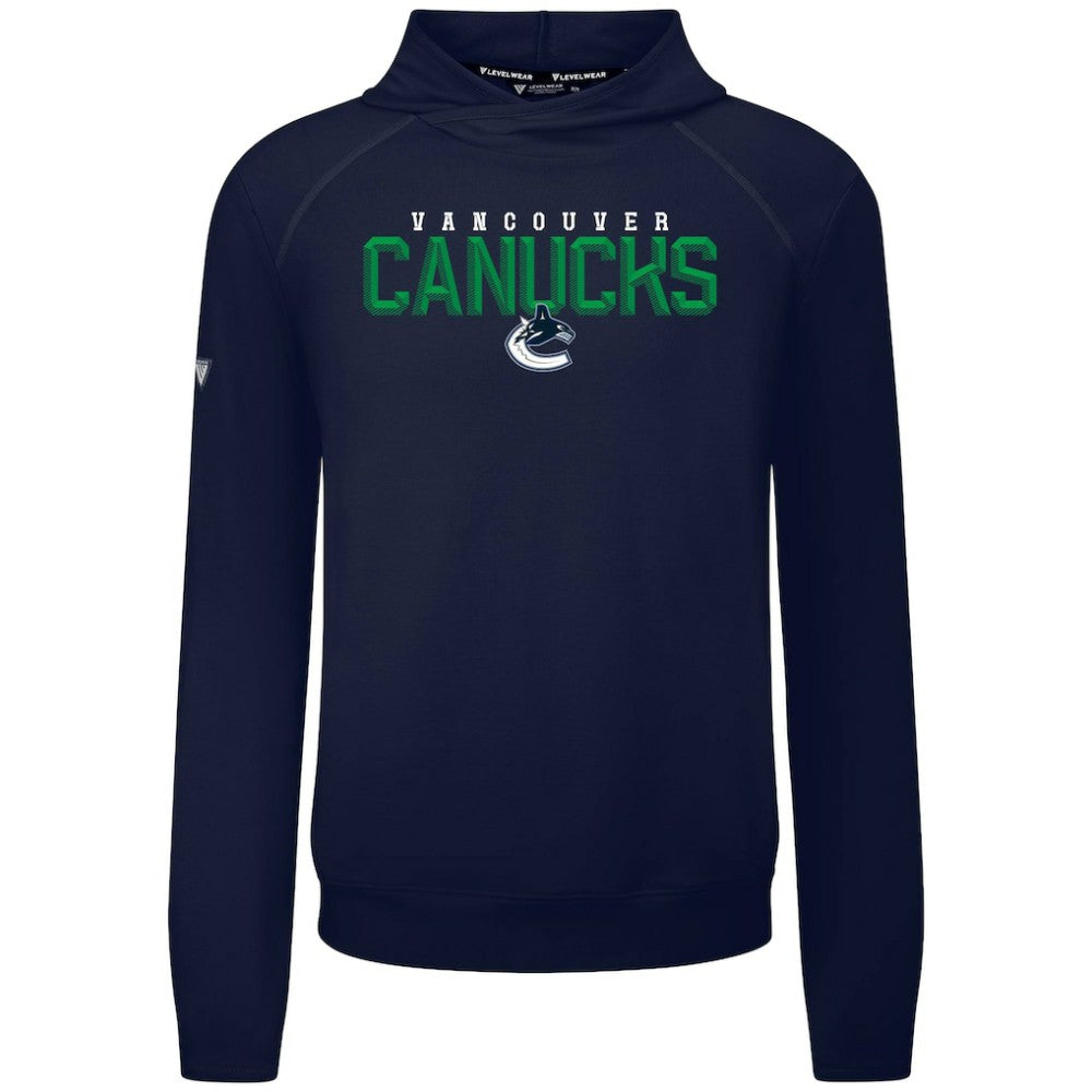 Vancouver Canucks Levelwear Mandate Carve Tri-Blend Pullover Hoodie Blue