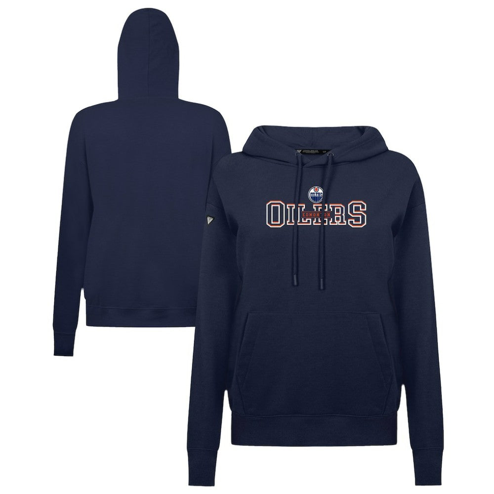 Edmonton Oilers Levelwear Women's Adorn Journey Pullover Hoodie Navy
