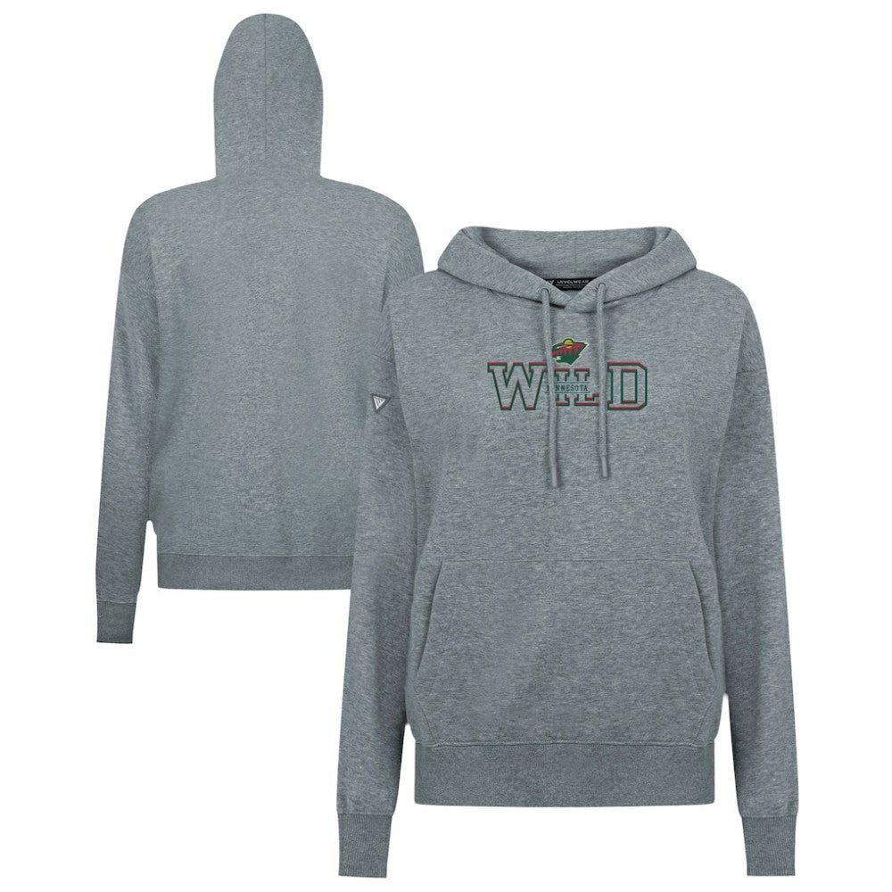 Minnesota Wild Levelwear Women's Adorn Journey Pullover Hoodie Gray