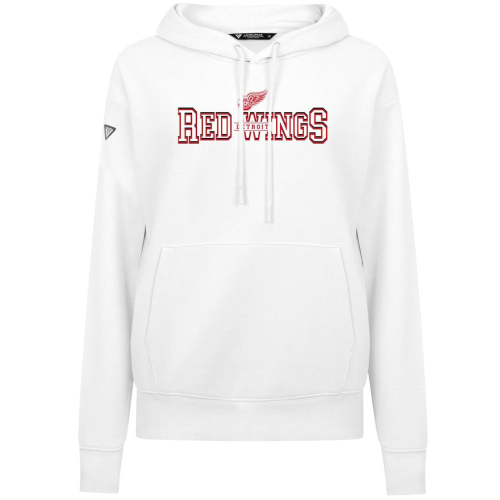 Detroit Red Wings Levelwear Women's Adorn Journey Pullover Hoodie White