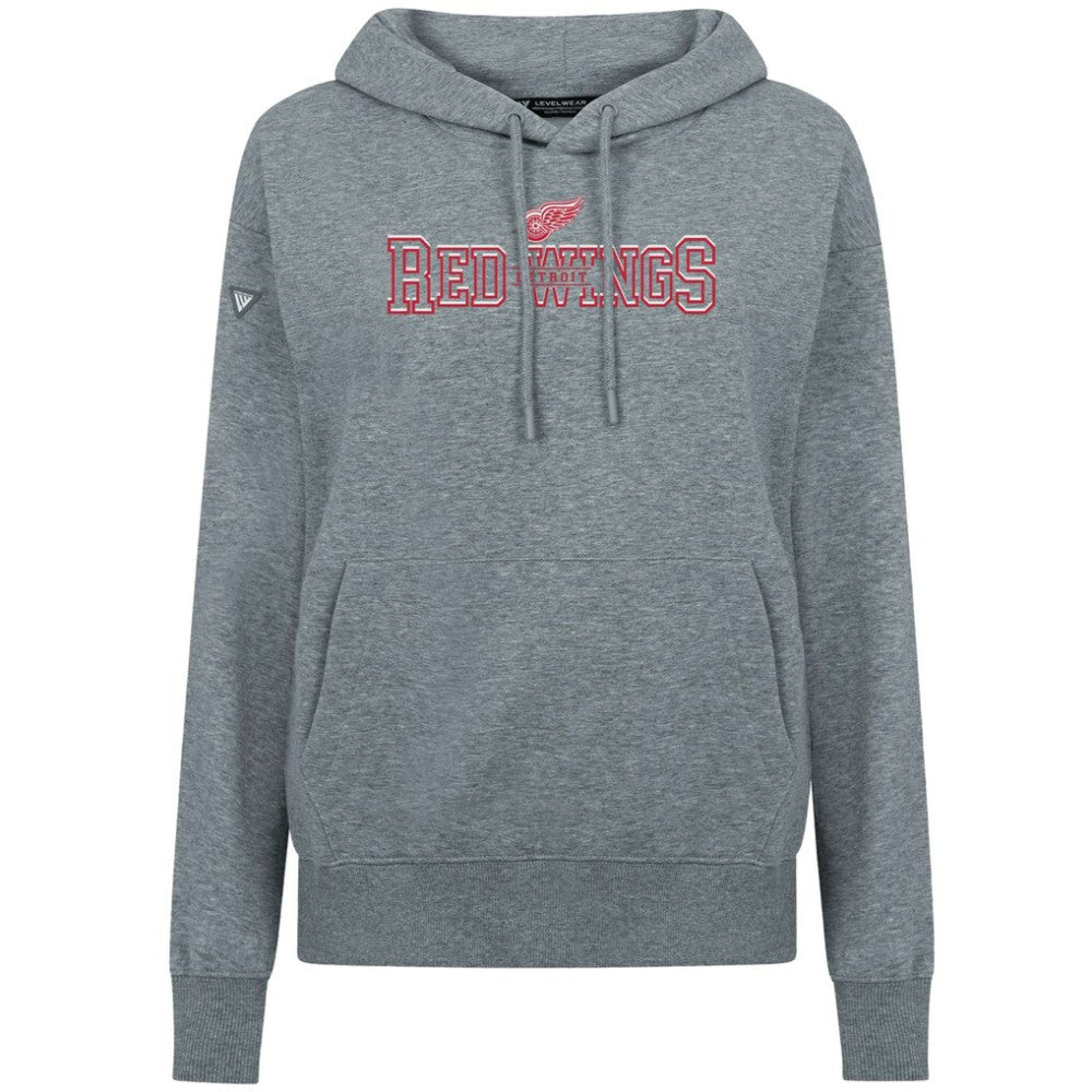 Detroit Red Wings Levelwear Women's Adorn Journey Pullover Hoodie Gray