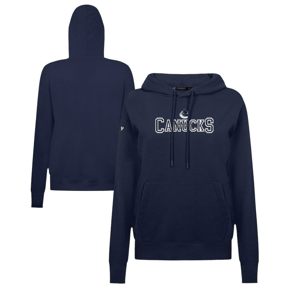 Vancouver Canucks Levelwear Women's Adorn Journey Pullover Hoodie Navy