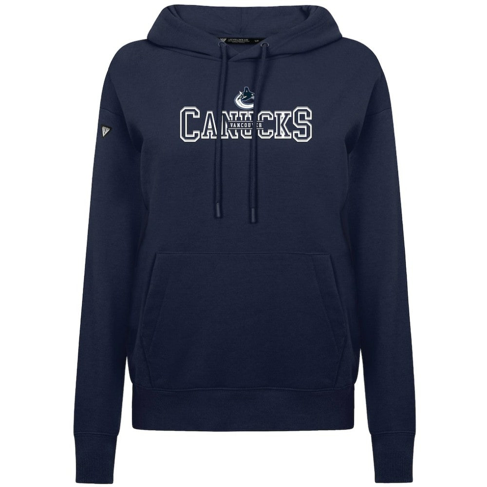 Vancouver Canucks Levelwear Women's Adorn Journey Pullover Hoodie Navy