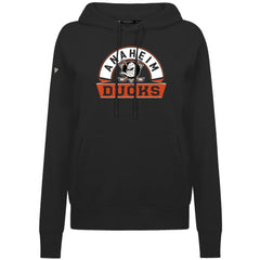 Anaheim Ducks Levelwear Women's Adorn Banner Arch Pullover Hoodie Black