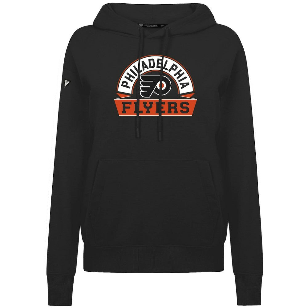 Philadelphia Flyers Levelwear Women's Adorn Banner Arch Pullover Hoodie Black