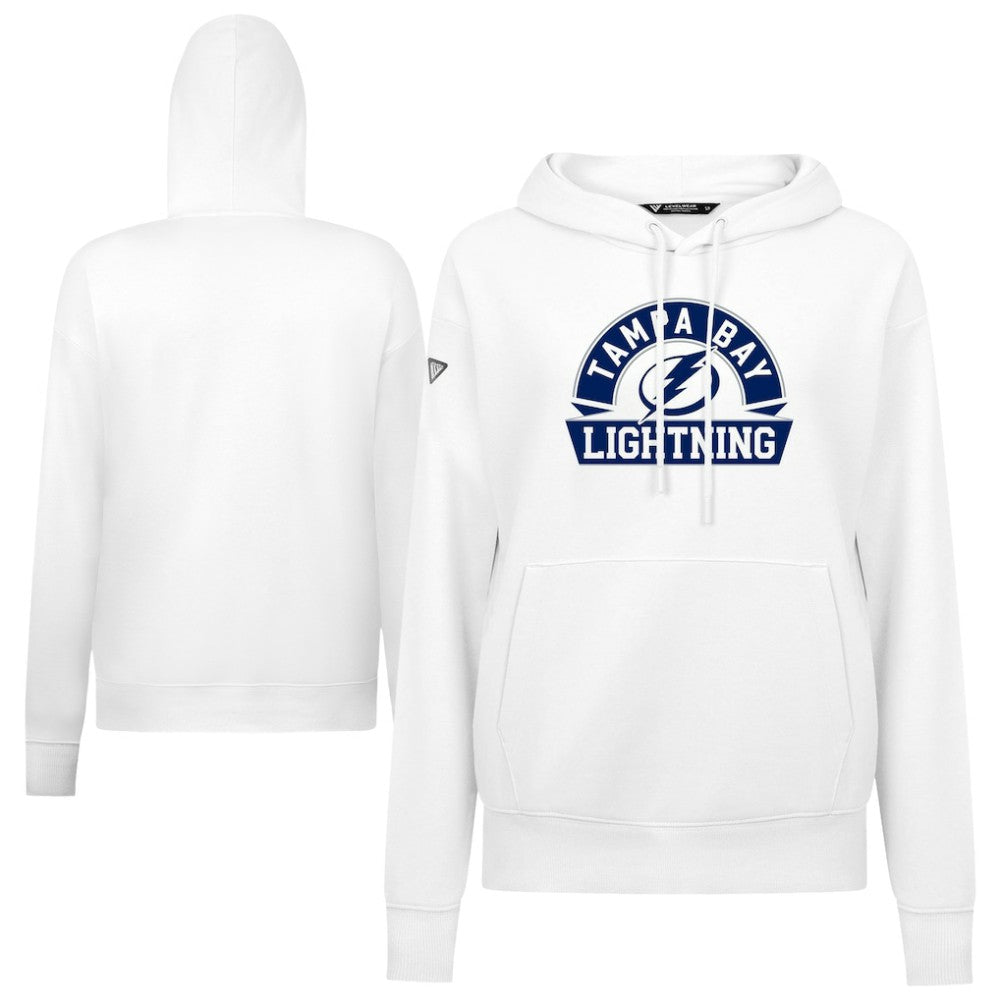 Tampa Bay Lightning Levelwear Women's Adorn Banner Arch Pullover Hoodie White
