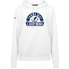 Tampa Bay Lightning Levelwear Women's Adorn Banner Arch Pullover Hoodie White