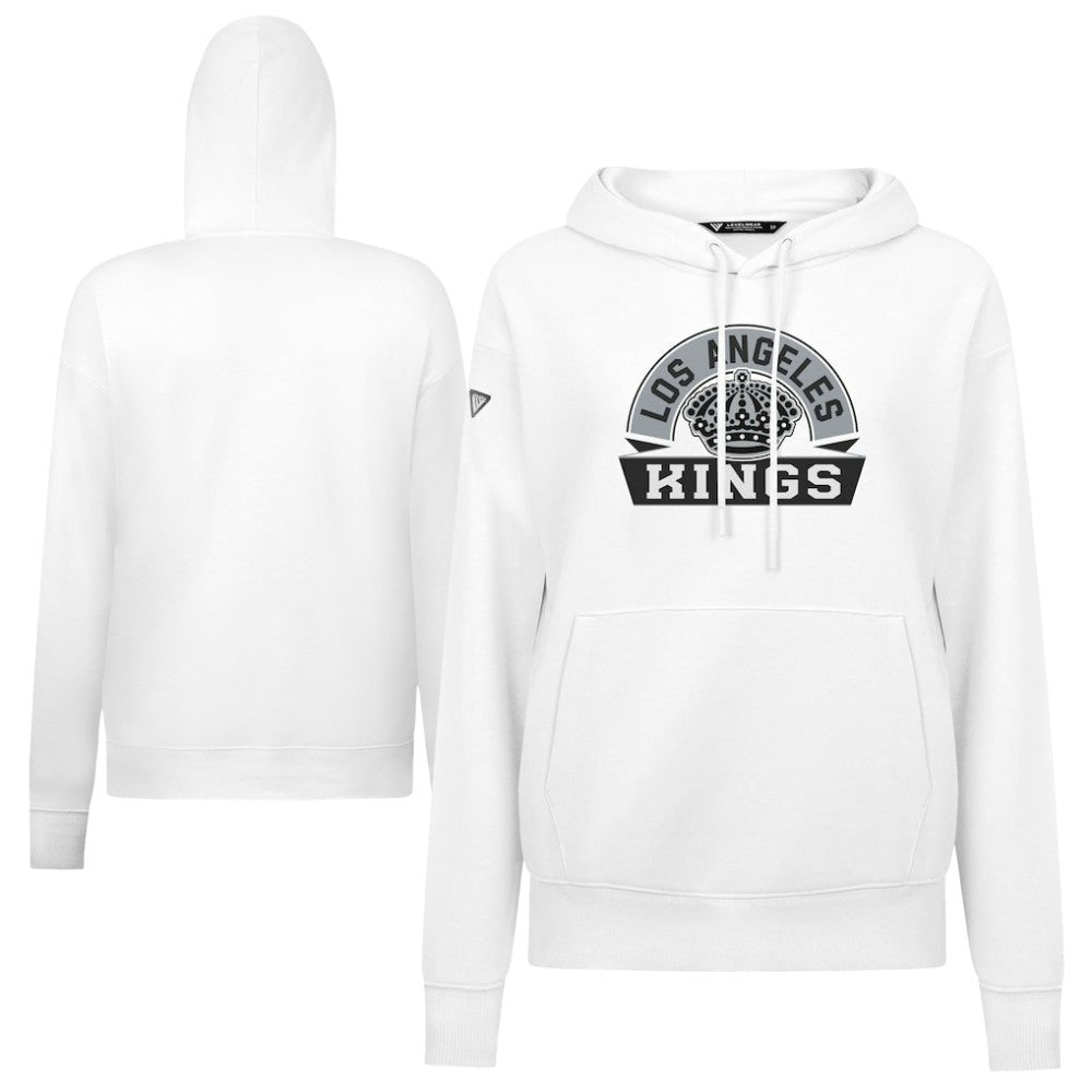 Los Angeles Kings Levelwear Women's Adorn Banner Arch Pullover Hoodie White