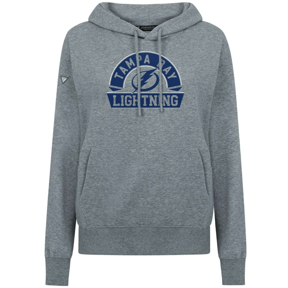 Tampa Bay Lightning Levelwear Women's Adorn Banner Arch Pullover Hoodie Gray