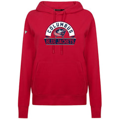 Columbus Blue Jackets Levelwear Women's Adorn Banner Arch Pullover Hoodie Red