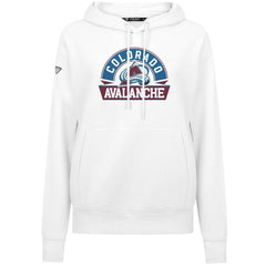 Colorado Avalanche Levelwear Women's Adorn Banner Arch Pullover Hoodie White