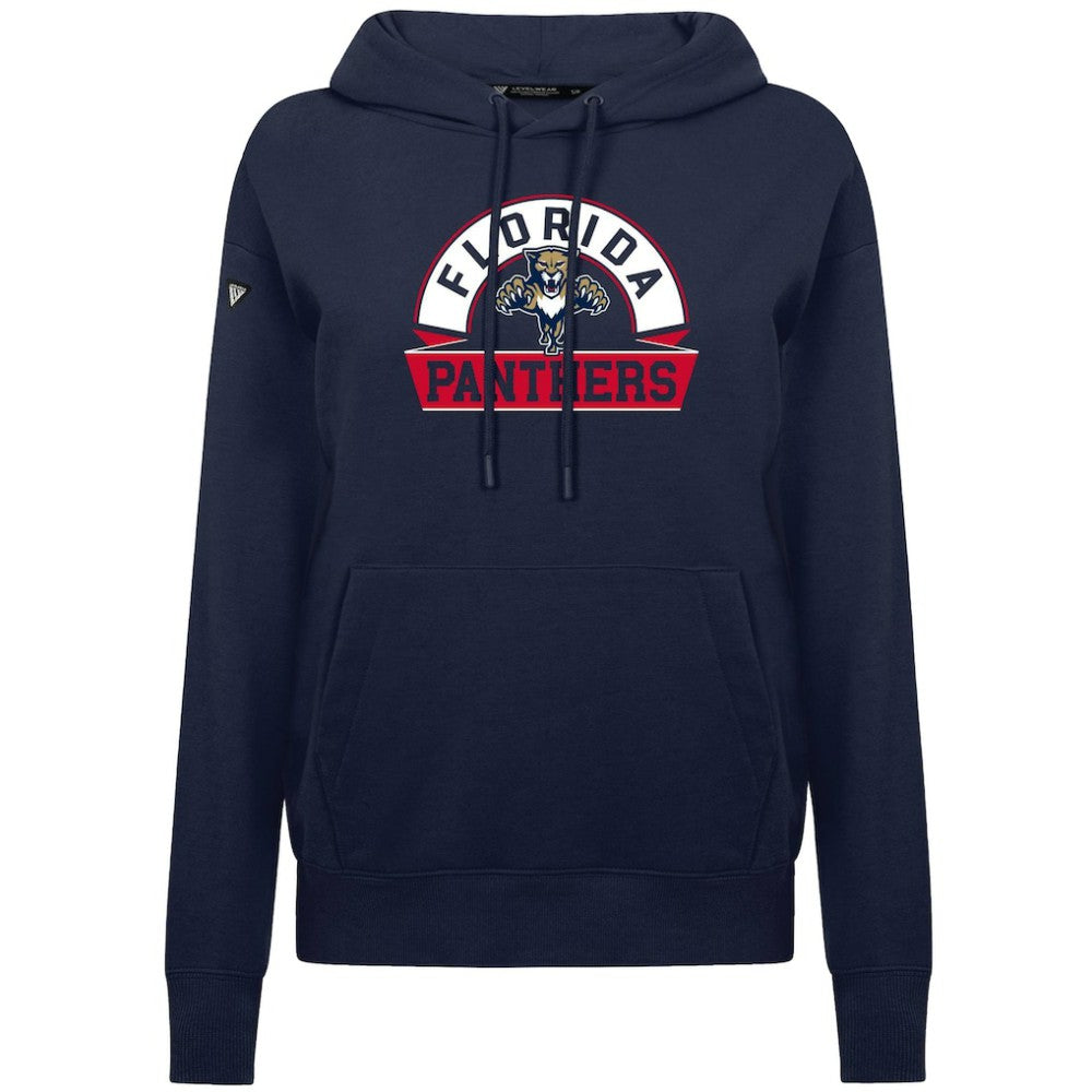 Florida Panthers Levelwear Women's Adorn Banner Arch Pullover Hoodie Navy