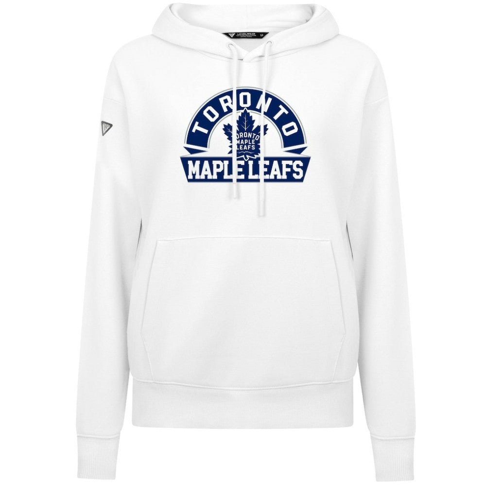 Toronto Maple Leafs Levelwear Women's Adorn Banner Arch Pullover Hoodie White