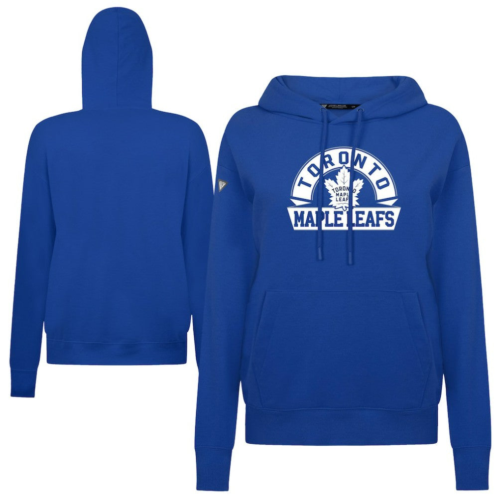 Toronto Maple Leafs Levelwear Women's Adorn Banner Arch Pullover Hoodie Royal