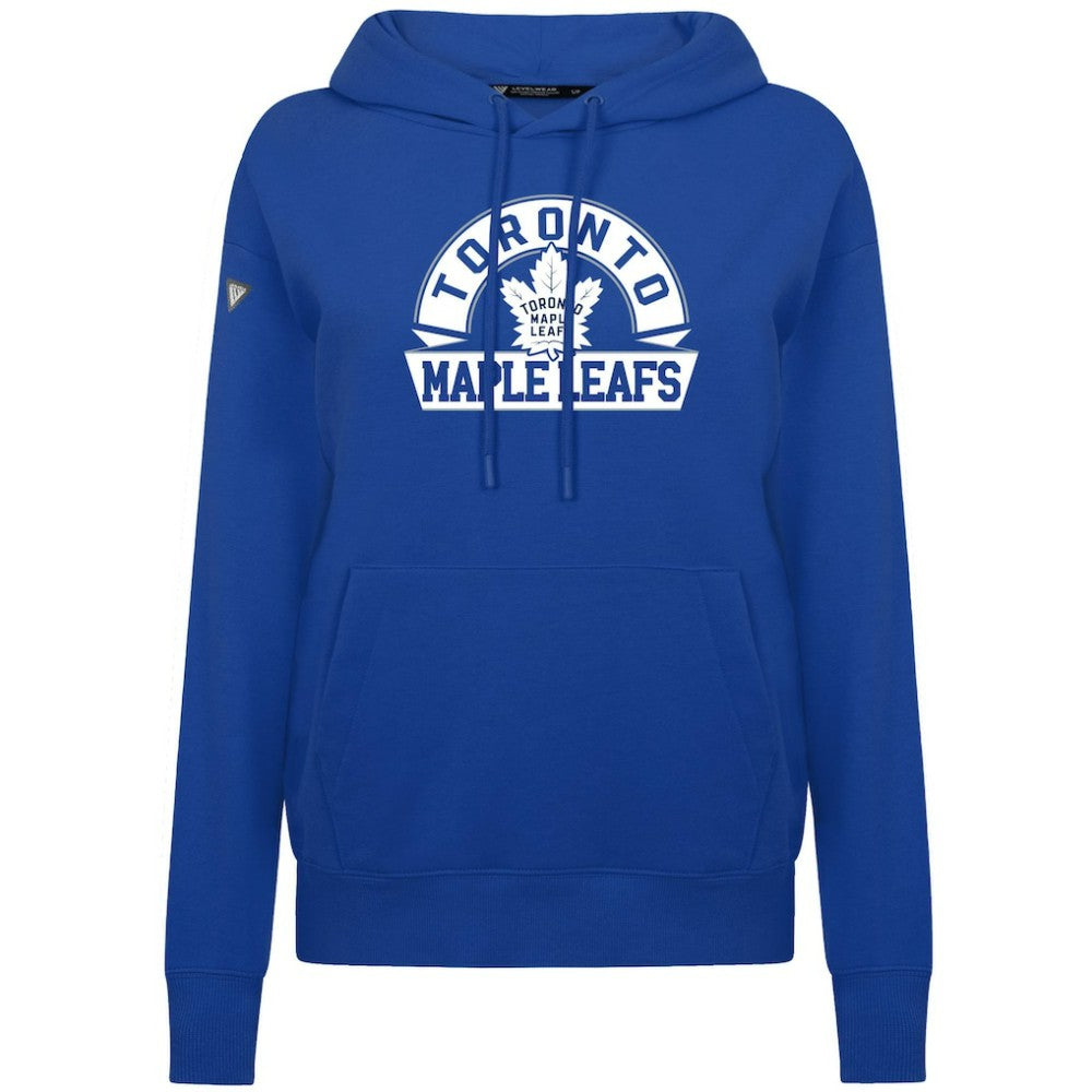 Toronto Maple Leafs Levelwear Women's Adorn Banner Arch Pullover Hoodie Royal